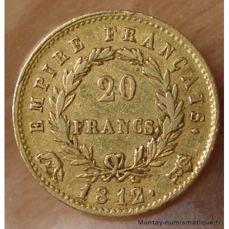 20 Francs Or Napoléon I 1812 R Rôme