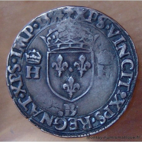 Henri II Demi Teston 1554 B Rouen