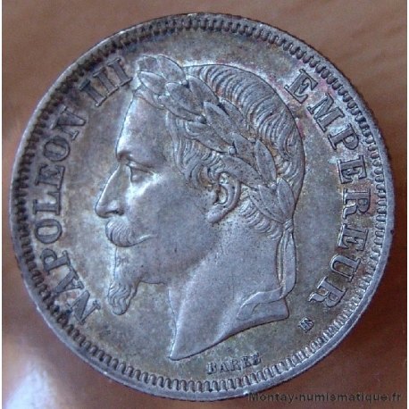 2 Francs Napoléon III 1867 BB Strasbourg