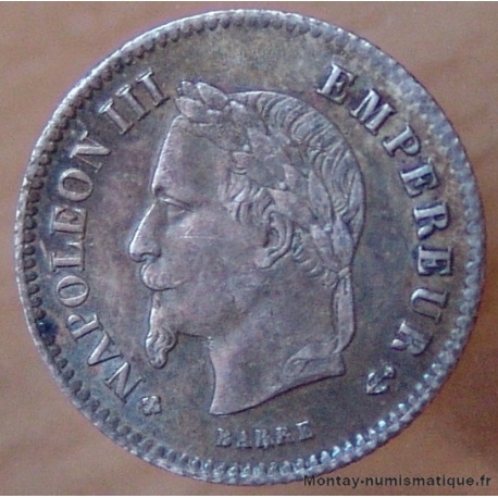 20 Centimes Napoléon III 1868 BB Strasbourg