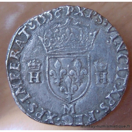 Henri II Teston 1556 M Toulouse, type 5.