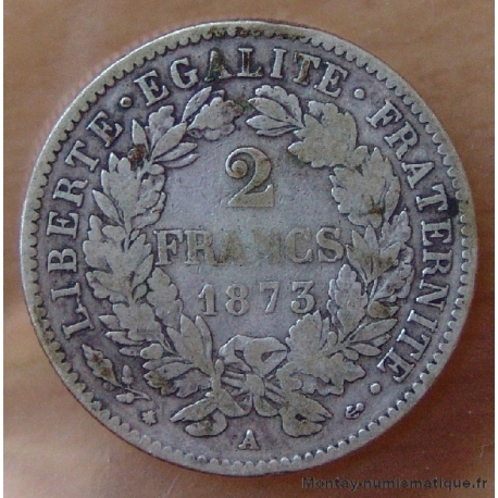 2 Francs Cérès 1873 A Paris