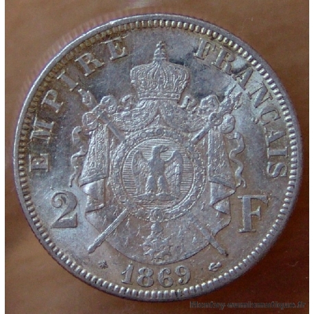 2 Francs Napoléon III 1869 A Paris