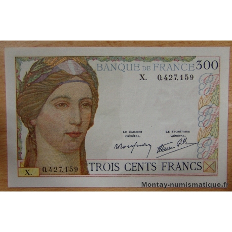 300 Francs 9-2-1939 lettre X