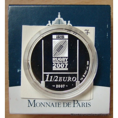 1 euro 1/2 Coupe du Monde de Rugby 2007 BE