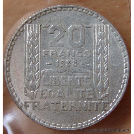 20 Francs Turin 1938