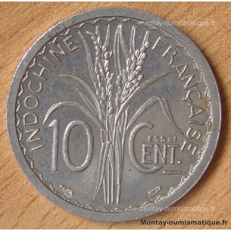 Indochine 10 Cent aluminium 1945 essai