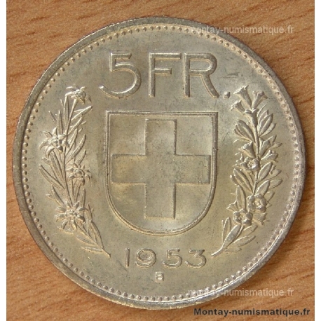 Suisse 5 Francs 1953 B Berne