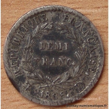 Napoléon I Demi Franc République 1808 D Lyon